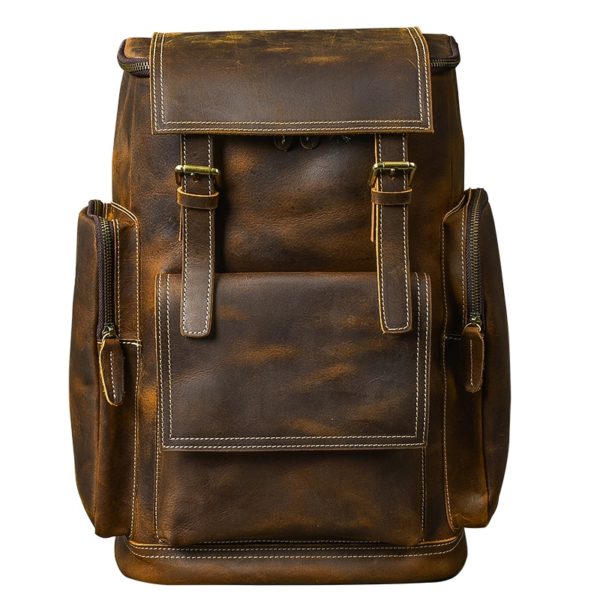 New Hot Sales Retro Genuine Leather Men's Backpack Large Capacity ...