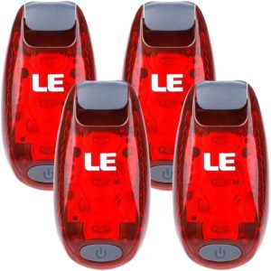 Best LE LED Safety Lights, Clip on Strobe Running Collar Lights for Runners, Dogs, Batteries Included