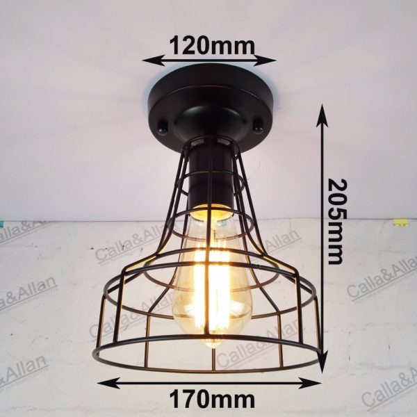Best New Edison 9 sizes of Iron cage black Vintage Ancient Ceiling Lamp Bulb Light Fitting Cage Cafe