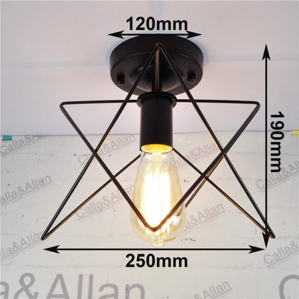 Best New Edison 9 sizes of Iron cage black Vintage Ancient Ceiling Lamp Bulb Light Fitting Cage Cafe
