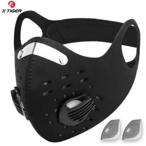 X-Tiger Washable Sports Training Cycling Mask With Filters Activated Carbon PM2.5 Anti-Pollution