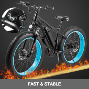 Hot selling S101 snow ebike 26 inch 36V 12A 500W electric bicycle fat tyre Mountain Bike color