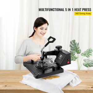 5 In 1 Heat Press Machine for T-Shirt 15" X 12" Combo Kit Sublimation Swing-away