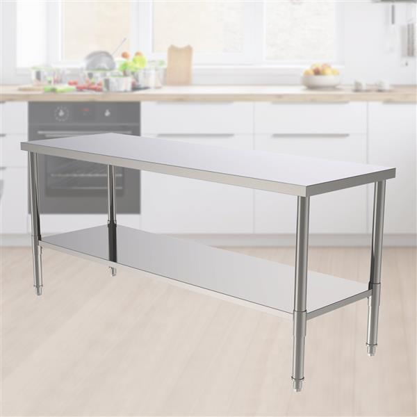 Baking Work Table Three Styles Stainless Steel Galvanized Work Table (Without Back Board) For Kitchen Cooking Resturant