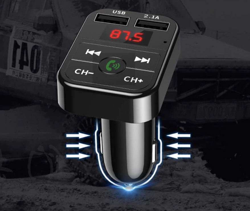 Bluetooth 5.0 FM Transmitter and Car Phone Charger
