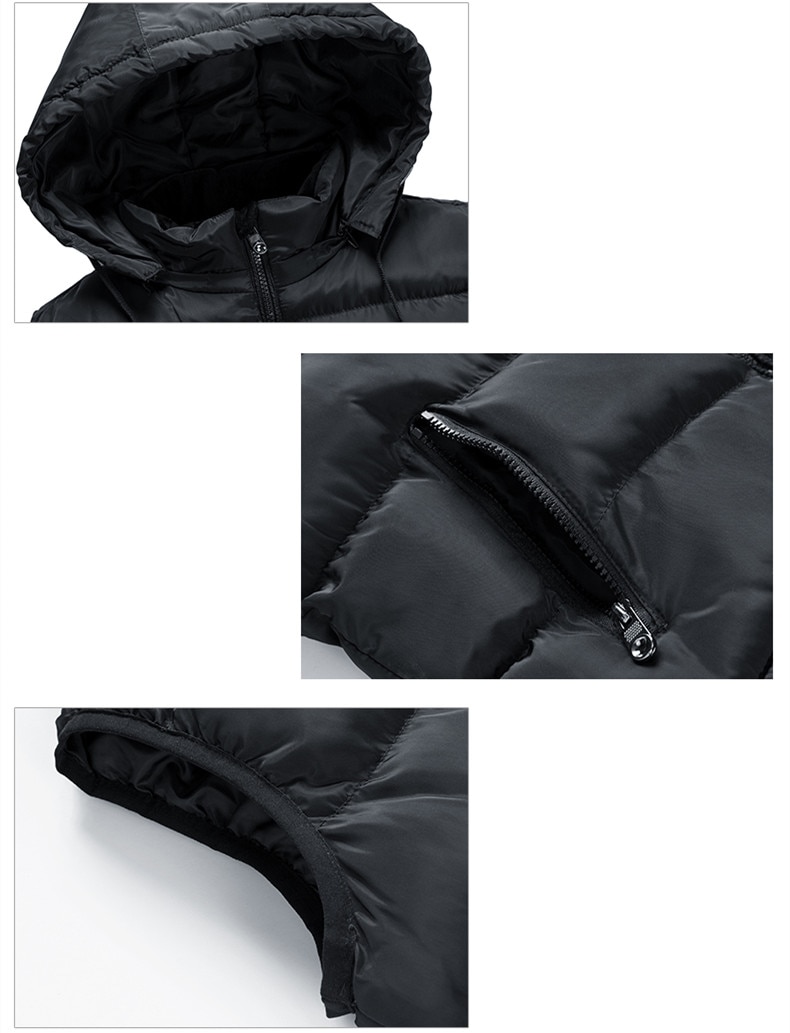 2021 New Spring Autumn Sleeveless Jacket for Men Fashion Warm Hooded ...