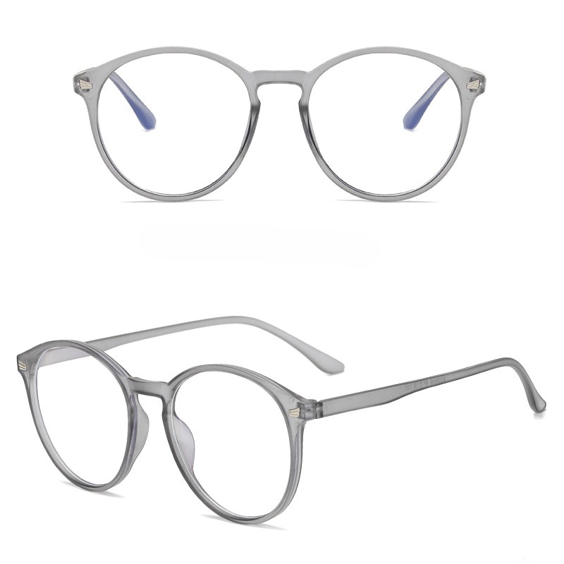 Unisex Anti Blue Rays Computer Glasses Women Vintage Round Frame Gaming Glasses Men Anti Eye Eyestrain light Blocking Eyewear