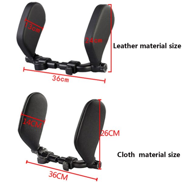 leather Car Neck Headrest Pillow Side Seat Head Support Travel Rest ...