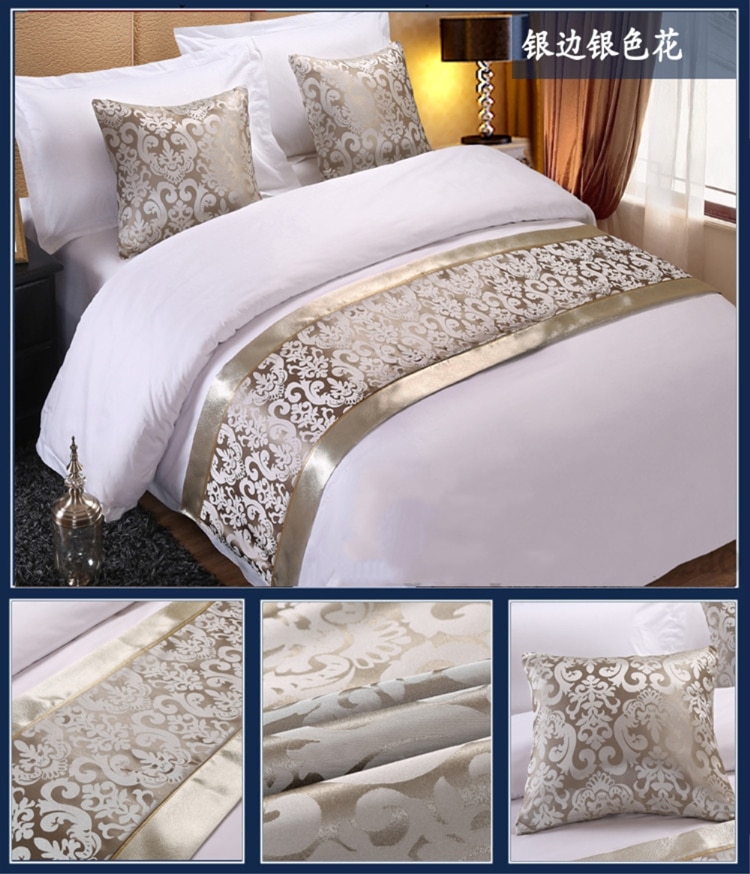 RAYUAN Champagne Floral Blanket For Bedding Bedspreads Bed Runner Throw Bed Cover Towel Home Hotel Decorations