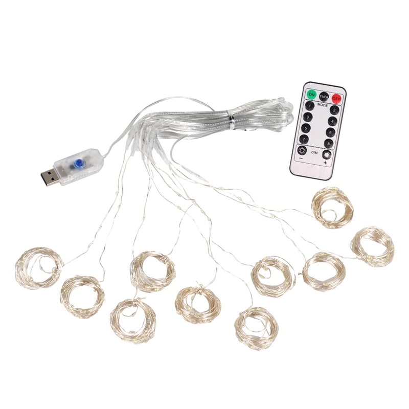 3m LED Fairy Lights Garland Curtain Lamp Remote Control USB String Lights New Year Christmas Decorations for Home Bedroom Window